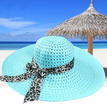 women-sun-hat-straw-hat-wide-large-brim-beach-cap-with-leopard-ribbon-orange BBL