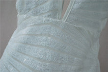 Sexy Sequined Club Dresses White Deep V Backless Party Dresses Bodycon Dress Striped Mini Women Dress