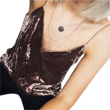 Style Women Sexy Velvet Camis Top Sexy Deep V-Neck Camisole Tank Women Slim Sleeveless Tank Top Casual Camisole Tops