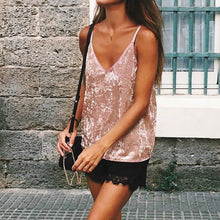Style Women Sexy Velvet Camis Top Sexy Deep V-Neck Camisole Tank Women Slim Sleeveless Tank Top Casual Camisole Tops