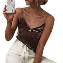 Style Women Sexy Velvet Camis Top Sexy Deep V-Neck Camisole Tank Women Slim Sleeveless Tank Top Casual Camisole Tops