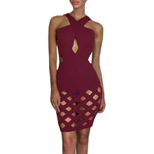 Style Women Dress Vestidos Vestido De Festa Hollow Out Bandage Bodycon Dress Slim Sexy Club Party Dresses GV479