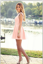 Dresses Women Ladies Pleated Mini Solid Dress High Waist O Neck Sleeveless Candy Colors For Sexy LadiesLX083