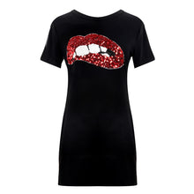 new-style-short-sleeve-sequins-lip-casual-t-shirt-shape-black-white-dress-plus-size-women-clothing BBL