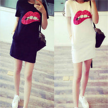 new-style-short-sleeve-sequins-lip-casual-t-shirt-shape-black-white-dress-plus-size-women-clothing BBL