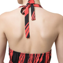 style-women-dress-print-halter-deep-v-neck-cross-backless-slim-red-sexy-long-maxi-halter-dress BBL