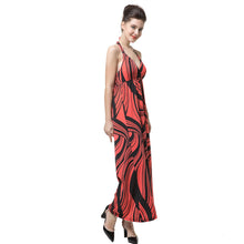style-women-dress-print-halter-deep-v-neck-cross-backless-slim-red-sexy-long-maxi-halter-dress BBL