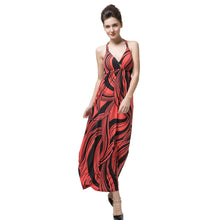 style-women-dress-print-halter-deep-v-neck-cross-backless-slim-red-sexy-long-maxi-halter-dress BBL