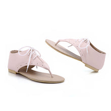 women-flat-sandals-lace-up-cut-out-flip-flop-shoes-woman-pu-leather-gladiator-sandals-women-plus-size-sandale-femme BBL