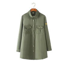 women-shirts-chest-pockets-embroidery-turn-down-collar-long-sleeves-button-casual-women-tops-loose-blouse-army-green BBL