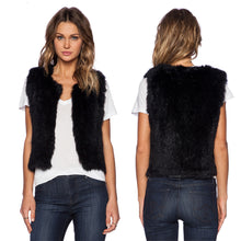 Plus Size Faux Fur Jacket Women Natural VGilet Sleeveless Lapel Outerwear Jacket Coat Hair Jacket Waistcoat