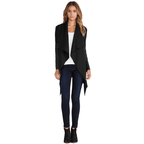 new-women-caot-waterfall-front-cape-coat-pu-leather-long-sleeve-cardigan-women-jacket-coat-black-burgundy BBL