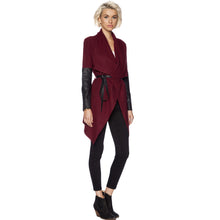 new-women-caot-waterfall-front-cape-coat-pu-leather-long-sleeve-cardigan-women-jacket-coat-black-burgundy BBL