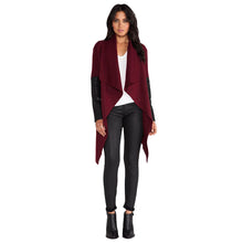 new-women-caot-waterfall-front-cape-coat-pu-leather-long-sleeve-cardigan-women-jacket-coat-black-burgundy BBL