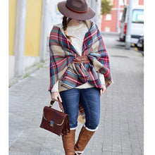 new-women-blanket-oversized-tartan-plaid-scarf-wrap-shawl-poncho-jacket-coat-stole BBL