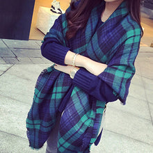 new-women-blanket-oversized-tartan-plaid-scarf-wrap-shawl-poncho-jacket-coat-stole BBL