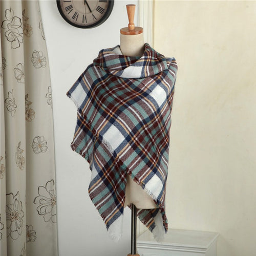 new-women-blanket-oversized-tartan-plaid-scarf-wrap-shawl-poncho-jacket-coat-stole BBL