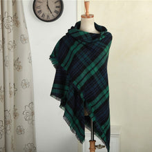 new-women-blanket-oversized-tartan-plaid-scarf-wrap-shawl-poncho-jacket-coat-stole BBL