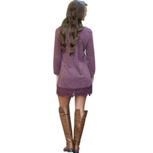 new-women-casual-lace-dress-long-sleeve-knitted-purple-dresses BBL