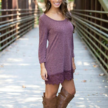 new-women-casual-lace-dress-long-sleeve-knitted-purple-dresses BBL