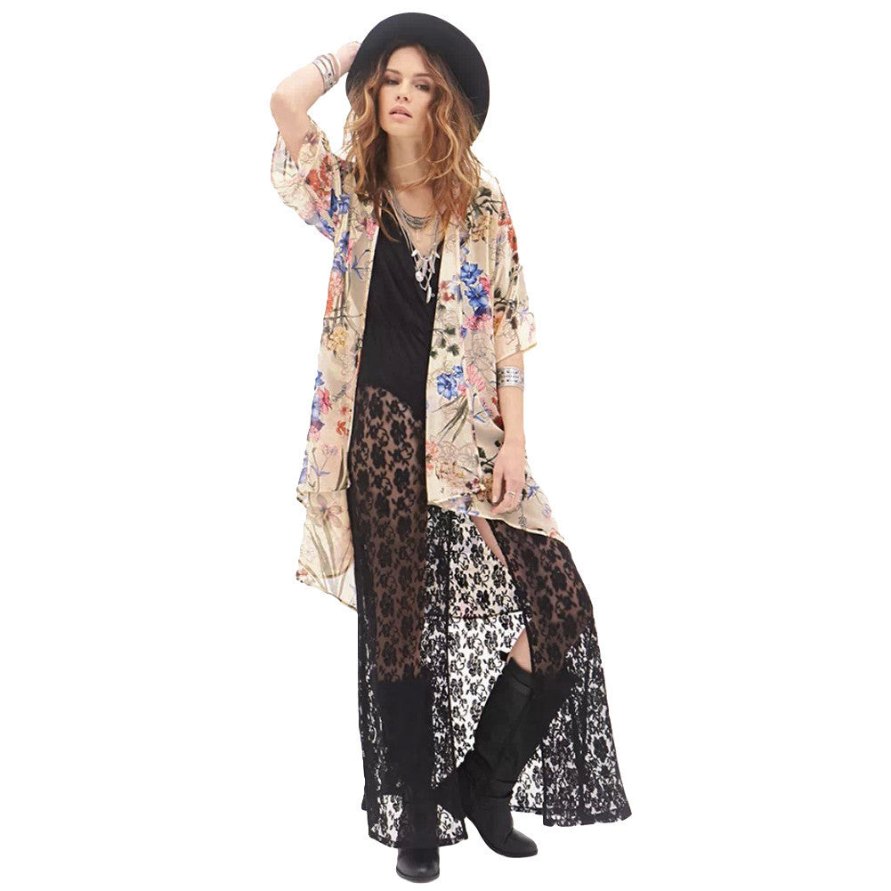 women-chiffon-blouses-open-front-floral-leaf-print-half-sleeves-thin-outerwear-loose-elegant-cardigan-women-coat-yellow BBL
