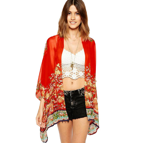 women-chiffon-outerwear-open-front-floral-print-batwing-3-4-sleeves-irregular-hem-thin-vintage-loose-cardigan-red BBL