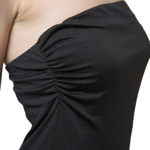 women-maxi-dress-elegant-strapless-neckline-ruched-solid-dress-regular-fit-one-piece-black-women-elegant-dress BBL