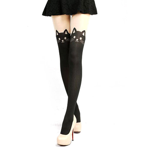 new-women-sexy-cat-tail-velvet-knee-high-socks-hosiery-tattoo-stockings-py3 BBL