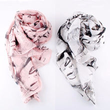 new-women-sexy-chiffon-silk-scarf-lip-pretty-marilyn-monroe-head-print-shawl-wraps-shades-scarves BBL
