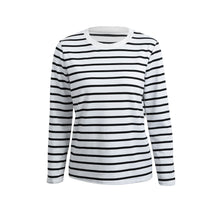 women-tops-o-neck-t-shirt-black-and-white-striped-print-long-sleeve-causal-plus-size-t-shirt-women-blusa-camisetas-mujer BBL