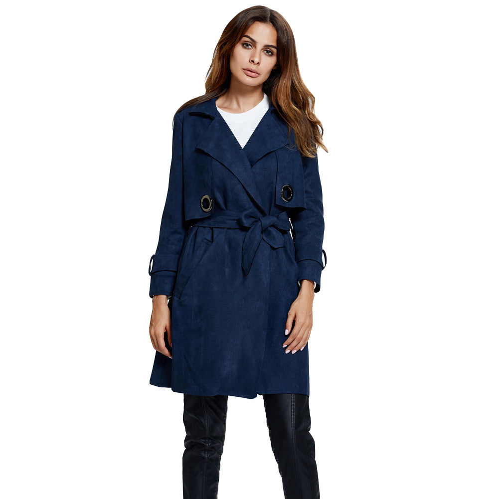 new-women-trench-coat-faux-suede-basic-coat-solid-lapel-pockets-casual-long-loose-outerwear-army-green-blue-abrigos-mujer BBL