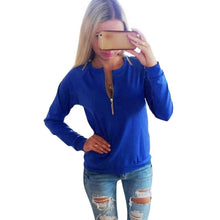 new-women-v-neck-long-sleeve-sweatshirts-hoodies-jumper-pullover-tops BBL