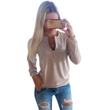 new-women-v-neck-long-sleeve-sweatshirts-hoodies-jumper-pullover-tops BBL