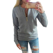 new-women-v-neck-long-sleeve-sweatshirts-hoodies-jumper-pullover-tops BBL