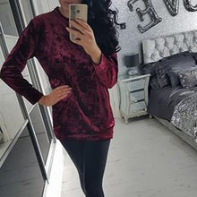Women Velvet Hoodies Sweatshirts Long Velour Hoodies Sweatshirts Casual Long Sleeve Pullovers Tops GV491