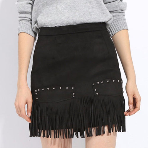 new-women-vintage-fringe-suede-cocktail-bodycon-high-waist-tassel-rivet-pencil-mini-skirt-plus-size BBL