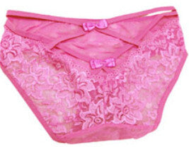 Women Bamboo FIber+Transparent Lace Sexy Black Butterfly Underpants Lingerie Underwear Lady