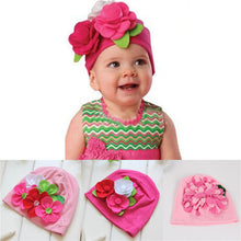 nice-kids-baby-girls-lovely-headwear-big-3d-flower-beanies-cap-hats-po-dress-3m-4y BBL
