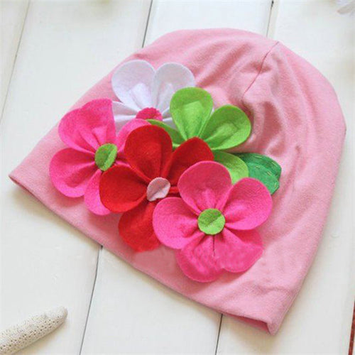 nice-kids-baby-girls-lovely-headwear-big-3d-flower-beanies-cap-hats-po-dress-3m-4y BBL