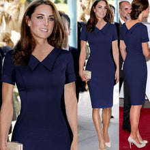 Office Business Dress for women ladies Cotton and Polyester Blends Turn-down Collar Formal Dresses Kate Princess J2341