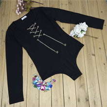 Jumpsuit Body Top Sexy Rompers Deep V Bodysuit Women Long Sleeve Women Jumpsuit Overalls Slim Combinaison Femme