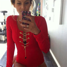 Jumpsuit Body Top Sexy Rompers Deep V Bodysuit Women Long Sleeve Women Jumpsuit Overalls Slim Combinaison Femme