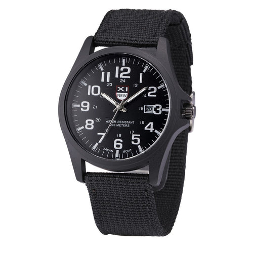 Outdoor Mens Date Stainless Steel Military Sports Analog Quartz Army Wrist Watch
