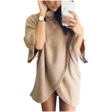 Oversize Sweatshirt Dress Women Dress Front Cross Irregular Dress Women Casual Loose Vestidos