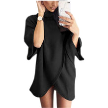 Oversize Sweatshirt Dress Women Dress Front Cross Irregular Dress Women Casual Loose Vestidos