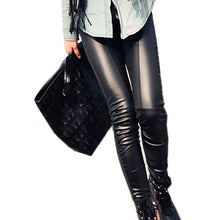 PU Leather Leggings Black Patchwork Fitness Women Leggings Slim Workout Pants Ropa Mujer Skinny Leggings