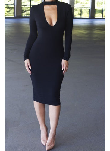 Party Dresses Fall Long Sleeve Midi Pencil Tunic Women Sexy Club Stretchy Bandage Bodycon Dress Women Clothing
