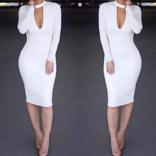 Party Dresses Fall Long Sleeve Midi Pencil Tunic Women Sexy Club Stretchy Bandage Bodycon Dress Women Clothing