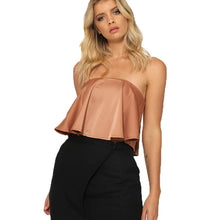 Pink Black White Ruffle Crop Top Beach Off Shoulder Tops For Women Sexy Strapless Tube Top Glossy Women Tops