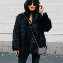 Pink Women's Faux Fur Coat Luxury Furry Coat Shaggy Warm White Lady Fake Fur Jacket Plus Size Fur Coat Women